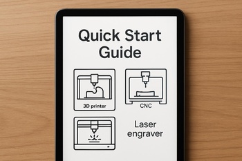 3 adımda ilk baskı için hazırlanan Quick Start PDF rehberi