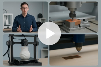 3D yazıcı ve CNC için kısa eğitim videolarının yer aldığı ders ekranı
