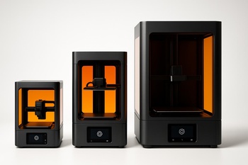 Farklı boyutlardaki MakerMill Pro 3D yazıcılarından oluşan küçük grup