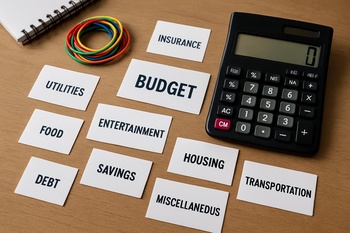 Başlangıç, kulüp ve işletme için üç farklı bütçe kartını gösteren masa düzeni