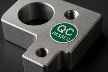 Üzerinde tarih ve proje kodu damgalanmış küçük prototip parça