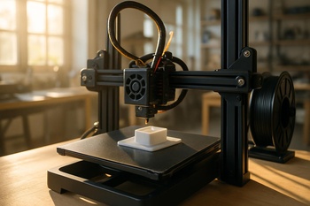 Sabah ışığında kısa prototip baskı alan 3D yazıcı