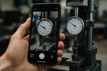 Telefon ekranında masa ölçülerinin fotoğrafla kaydedildiği görüntü