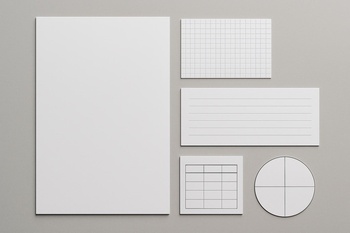 Üç farklı atölye tipi için boş plan şablonları bulunan basılı sayfalar